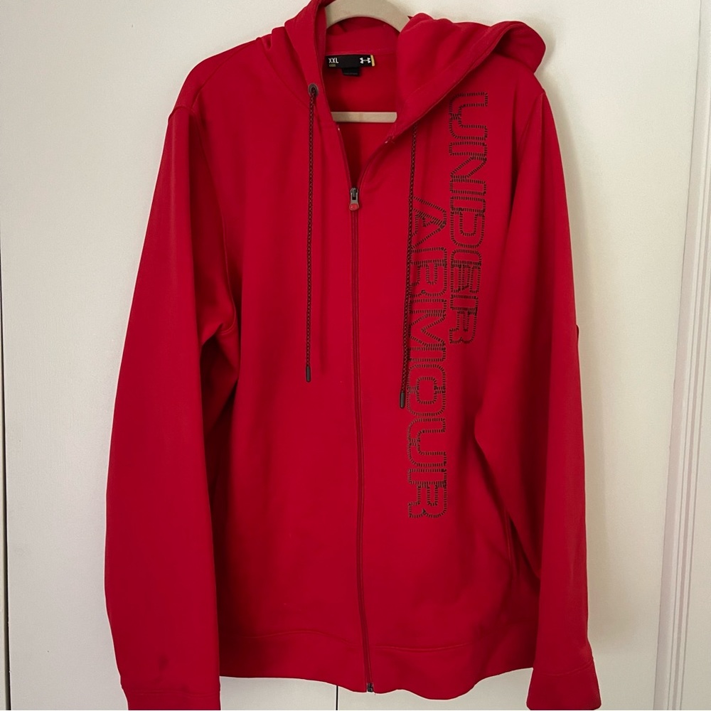 Under Armour Red Full-Zip Hoodie Sweatshirt